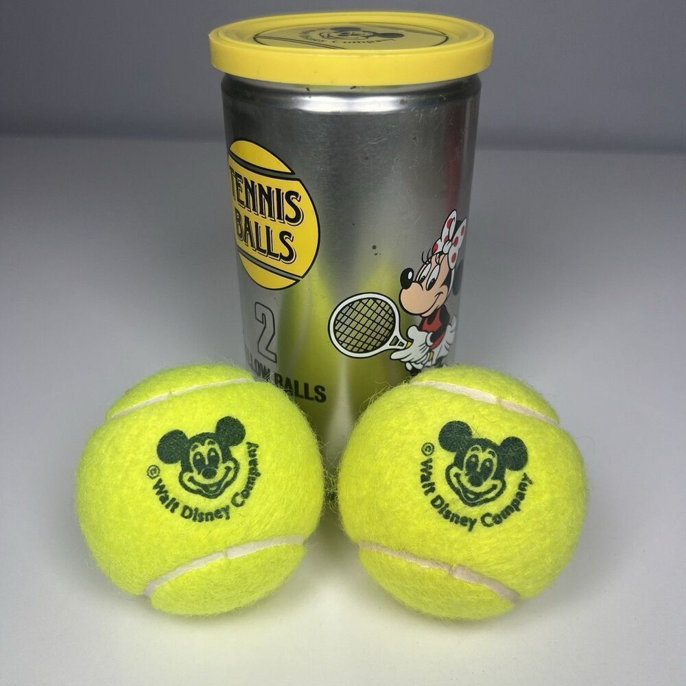 Vintage Mickey Mouse Tennis Balls Japan Disneyland Limited Minnie Bridgestone